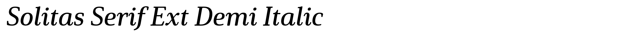 Solitas Serif Ext Demi Italic image